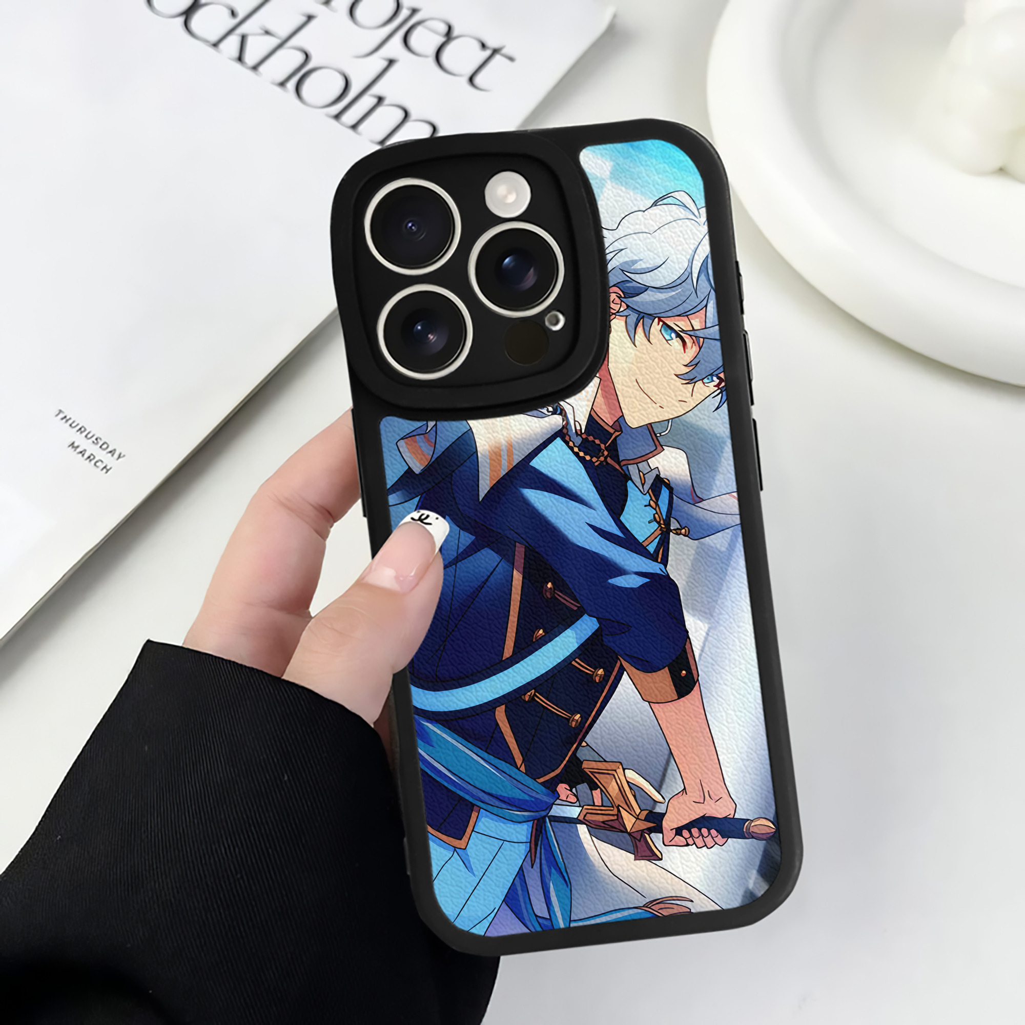 （画像用） あんさんぶるスターズ! Ensemble Stars 【iPhone 16シリーズ対応】シリコンスマホケース（レザー調） 材質：シリコン
